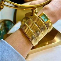 Watch Wintex Woman in Steel yellow gold plated SNAKE-TURCHESE - SNAKE-TURCHESE